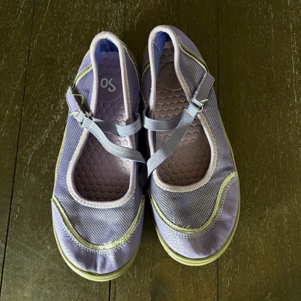 SO Girls Purple Comfort Adjustable‎ Mary Jane Shoes Sneakers Size 3